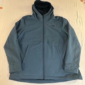 The North Face Windwall Fleece Lined Women’s Thick Blue Jacket Hoodie Size XXL